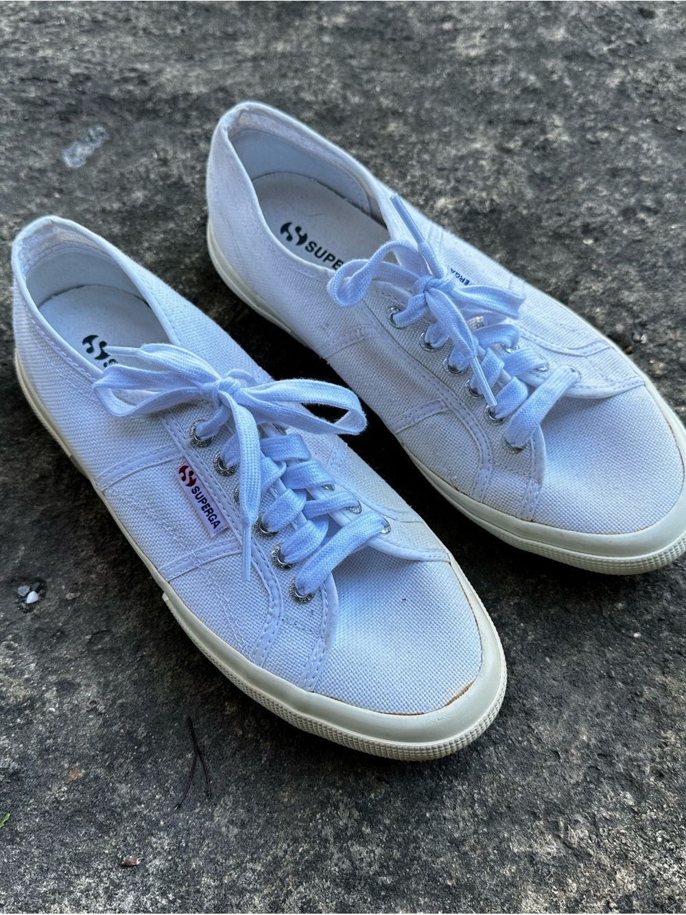 Superga White Canvas Low-Top Sneakers